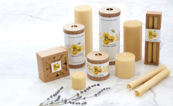 Hand Rolled Beeswax Candles from Little Bee