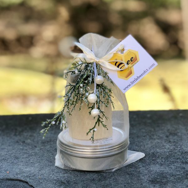 Customizable Little Bee Gift Tower - Hand/Body Salve - Lip Balm - Hand Rolled Beeswax Votive Candle